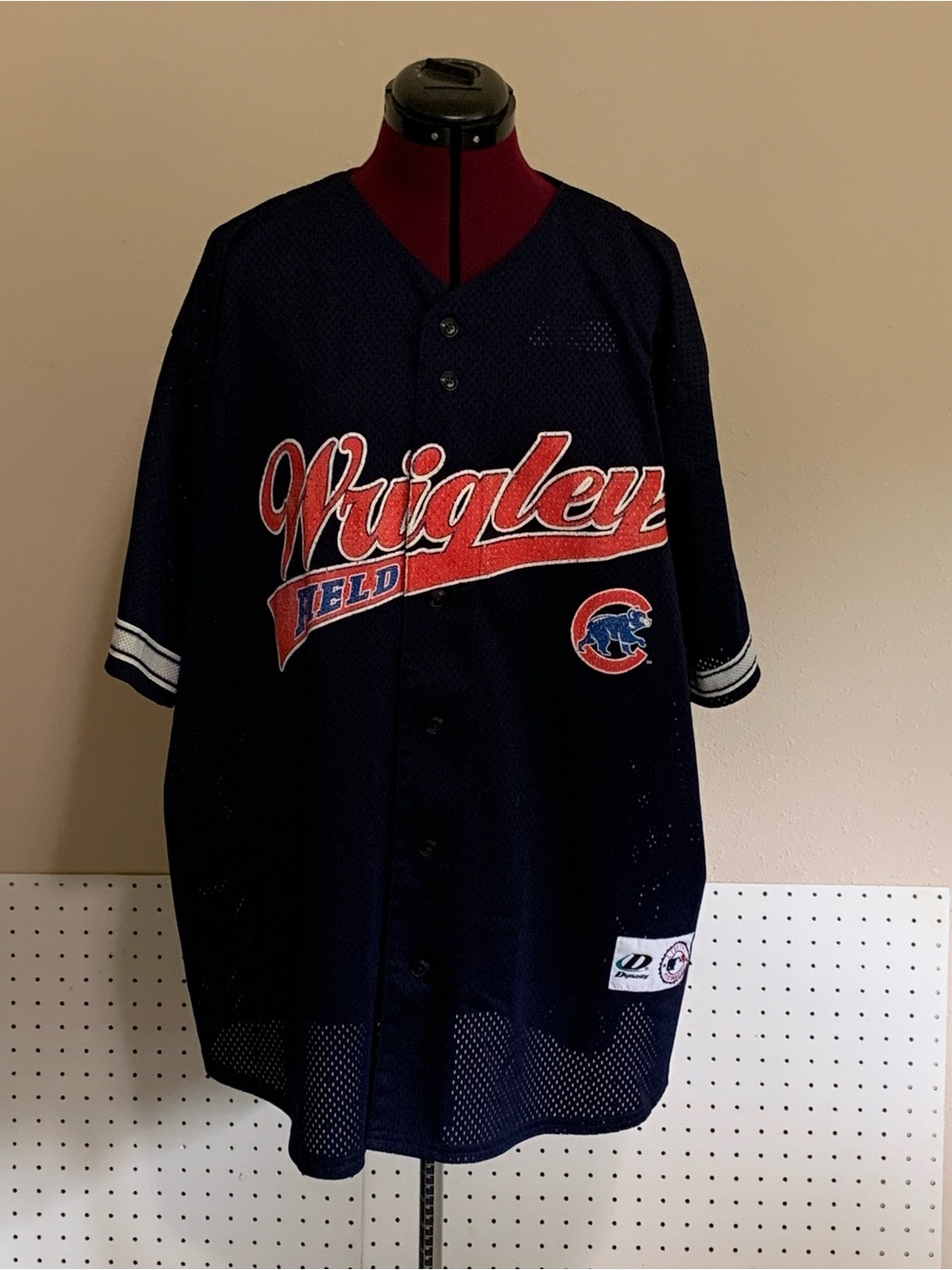 Wrigley Field Chicago Cubs Dynasty Mesh Baseball Jersey - Navy Red